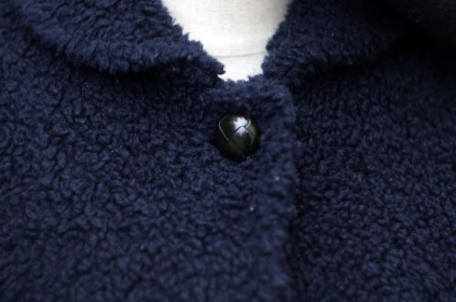 他の写真1: "Traditional Weatherwear"ネイビー ウール コート 丸襟[17957]