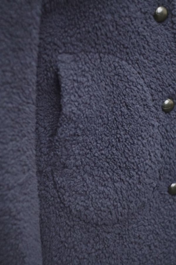 画像9: "Traditional Weatherwear"ネイビー ウール コート 丸襟[17957]