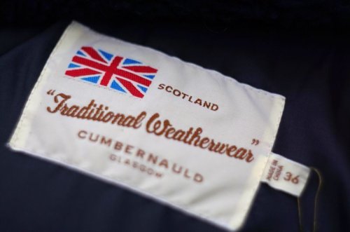 他の写真2: "Traditional Weatherwear"ネイビー ウール コート 丸襟[17957]