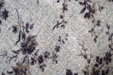 他の写真1: 花柄 グレー プリーツスカート ウール混  w/65cm[18018]