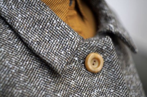 他の写真1: 無地 グレー系 コート  ウール レギュラーカラー[18021]