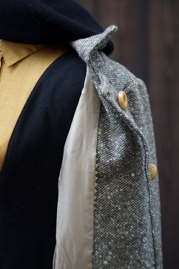 画像9: 無地 グレー系 コート  ウール レギュラーカラー[18021]