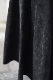 他の写真1: 無地 黒 ベロア スカート フレア w60cm [18037]