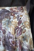 画像5: 植物模様 ボタニカル柄 ドングリ フレアスカート w70cm [18089]
