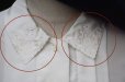 画像8: 無地 白 長袖 ブラウス スカラップカラー ピンタック 比翼 刺繍[18182]