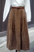画像1: ”Ralph Lauren”無地 ブラウン コーデュロイ スカート w/60cm[18233] (1)