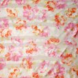 画像2: "PIERRE BALMAIN" 花柄 ピンク系 シルク100% スカーフ 89cm四方 [18219] (2)