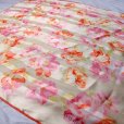 画像4: "PIERRE BALMAIN" 花柄 ピンク系 シルク100% スカーフ 89cm四方 [18219] (4)