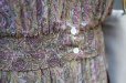 画像12: ペイズリー柄 緑×ピンク 長袖 セットアップ プリーツスカート レギュラーカラー リボン[18176]
