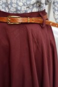 画像3: 無地 赤 フレア スカート w/62cm[18297]