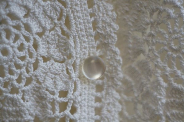 画像7: かぎ編み 白 ニット カーディガン 前開き クルーネック 花モチーフ[18368]