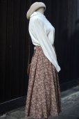画像5: 花柄 赤系 フレア スカート w/58cm[18394]