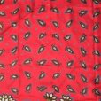 画像3: 花柄 赤×ピンク シルク スカーフ 82cm四方 [18429]