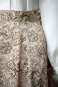 画像5: ペイズリー柄 ピンク系 フレア スカート w/68cm[18442]