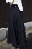 画像4: 無地 黒 フレア スカート w/71cm[18458]