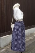 画像5: 花柄 ネイビー×白 スカート w/62cm[18484]