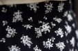 画像8: 花柄 黒×白 フレア スカート w/62cm[18505]