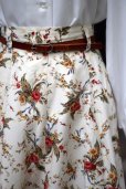 画像5: 花柄 白系 フレア スカート w/68cm[18506]
