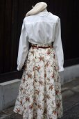 画像4: 花柄 白系 フレア スカート w/68cm[18506]