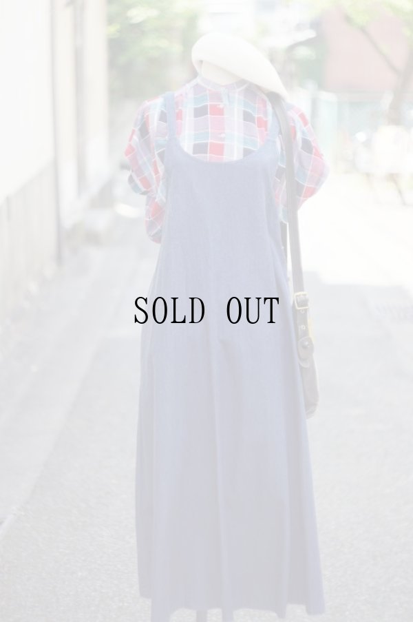 画像6: デニム ジャンパースカート リボン ポケット[18544]