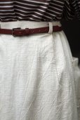 画像4: 無地 白 フレア スカート ポケット レース w/69cm[18535]