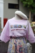 画像1: ピンク 半袖 ビンテージ サンフランシスコ プリント Tシャツ[18615] (1)