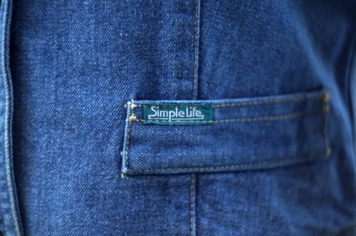 他の写真1: "Simple Life by RENOWN" 無地 青 デニム 前開き[18640]