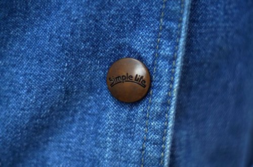 他の写真2: "Simple Life by RENOWN" 無地 青 デニム 前開き[18640]