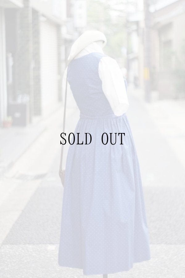 画像6: ”Sonnblick TrachtandCountry”ドット柄 青×白 ジャンパースカート[18688]