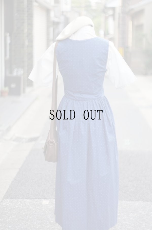 画像7: ”Sonnblick TrachtandCountry”ドット柄 青×白 ジャンパースカート[18688]