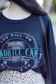 画像2: 黒 半袖 ビンテージ ROADKILLCAFE プリント Tシャツ[18762] (2)