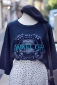 画像1: 黒 半袖 ビンテージ ROADKILLCAFE プリント Tシャツ[18762] (1)