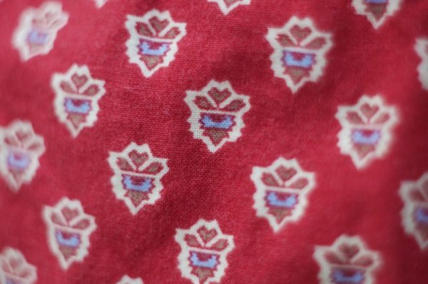 画像7: US製 花柄 赤 フレア スカート w/72cm[18807]