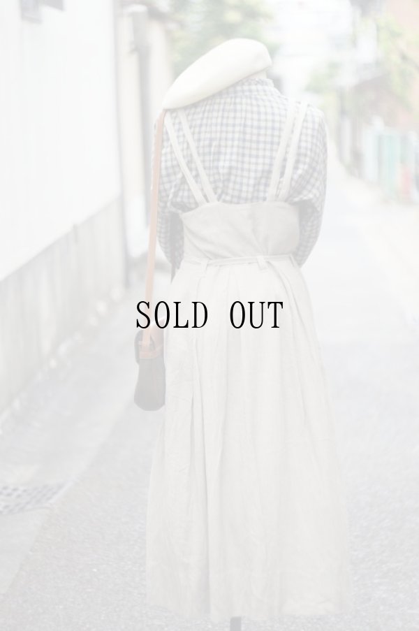 画像3: 無地 グレー ジャンパースカート リボン[18890]