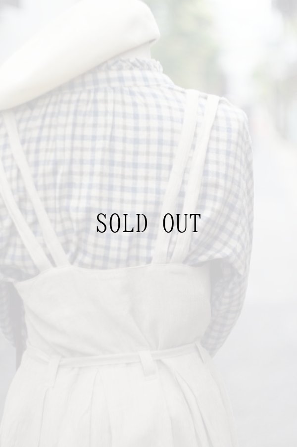 画像7: 無地 グレー ジャンパースカート リボン[18890]