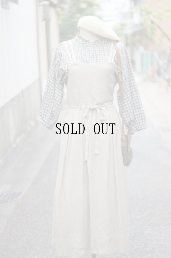 画像4: 無地 グレー ジャンパースカート リボン[18890]