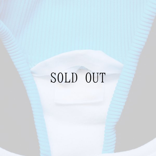 画像5: "adidas" 水色×ネイビー×白 長袖 トラックジャケット ジャージ ポケット ３本ライン [19035]