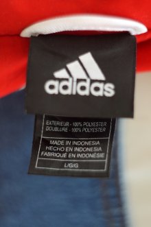 他の写真1: "adidas" 無地 赤×白 長袖 アウター ジャージ ポケット 三本ライン [19032]