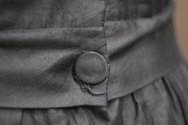 画像8: US 無地 黒 長袖 レトロワンピース ノーカラー [19058]