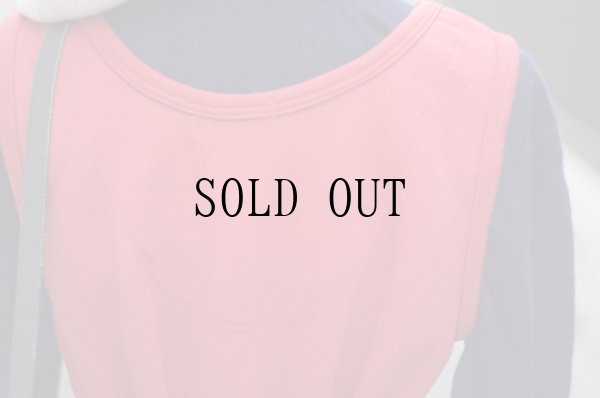 画像7: "Cuse Berry" テディベア アップリケ 赤 ジャンパースカート リボン [19054]