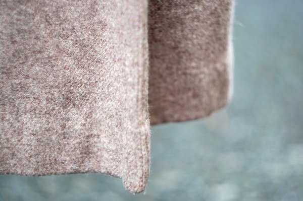 画像8: 無地 ブラウン スカート 巻き ウール w69cm[19122]