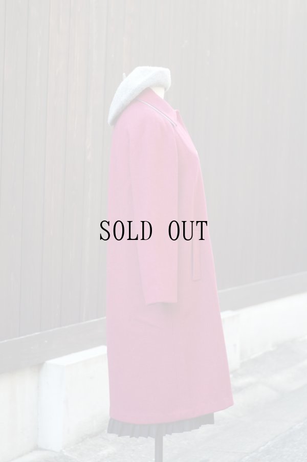 画像3: "ツインギー" ピンクパープル レトロ ウールコート[19112]