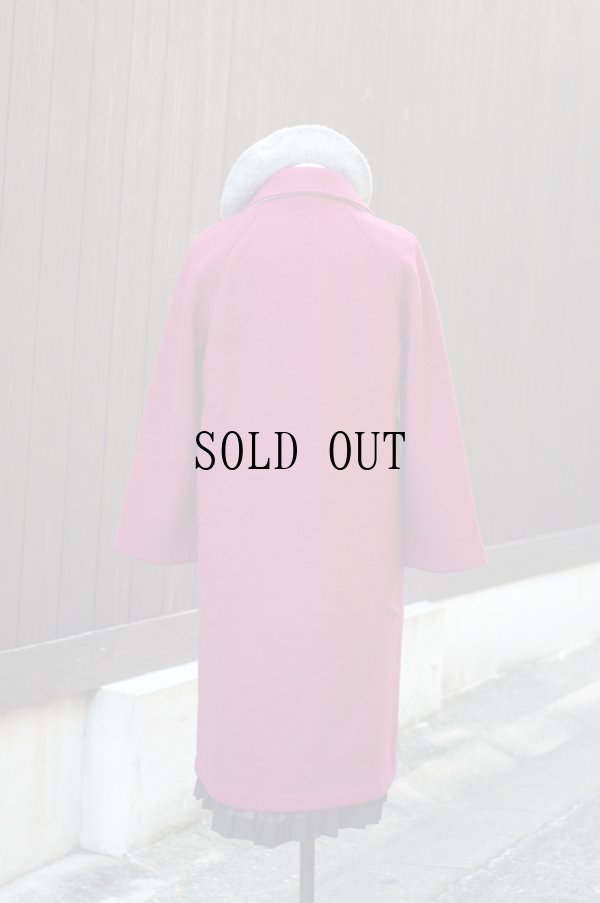 画像4: "ツインギー" ピンクパープル レトロ ウールコート[19112]