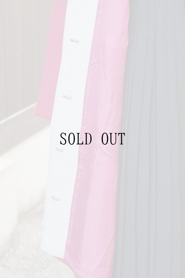 画像10: "ツインギー" ピンクパープル レトロ ウールコート[19112]