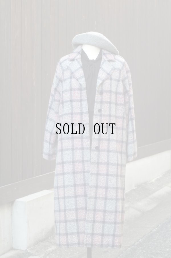 画像5: "Eliza" チェック柄 レトロ ウールコート[19113]