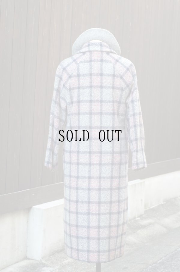 画像3: "Eliza" チェック柄 レトロ ウールコート[19113]