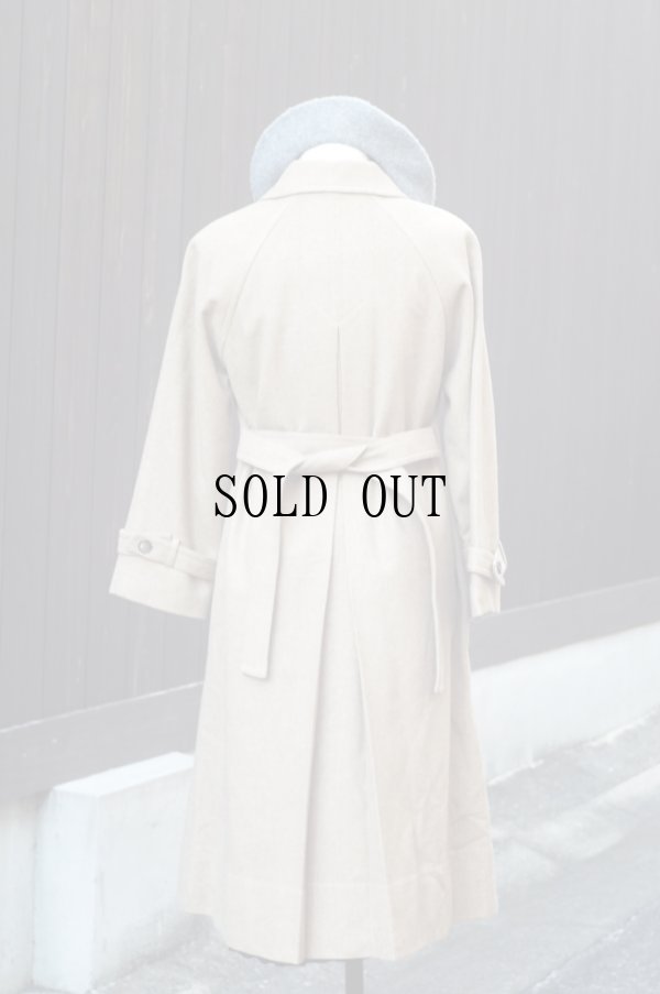 画像3: "東京スタイル" 無地 ベージュ レトロ ウールコート[19114]