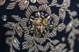 画像7: 花柄 黒 ニット カーディガン クルーネック ビーズ 刺繍 前開き[19132]