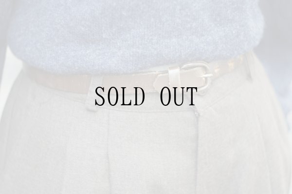 画像6: US製 無地 ブラウン  タックパンツ w67cm [19181]