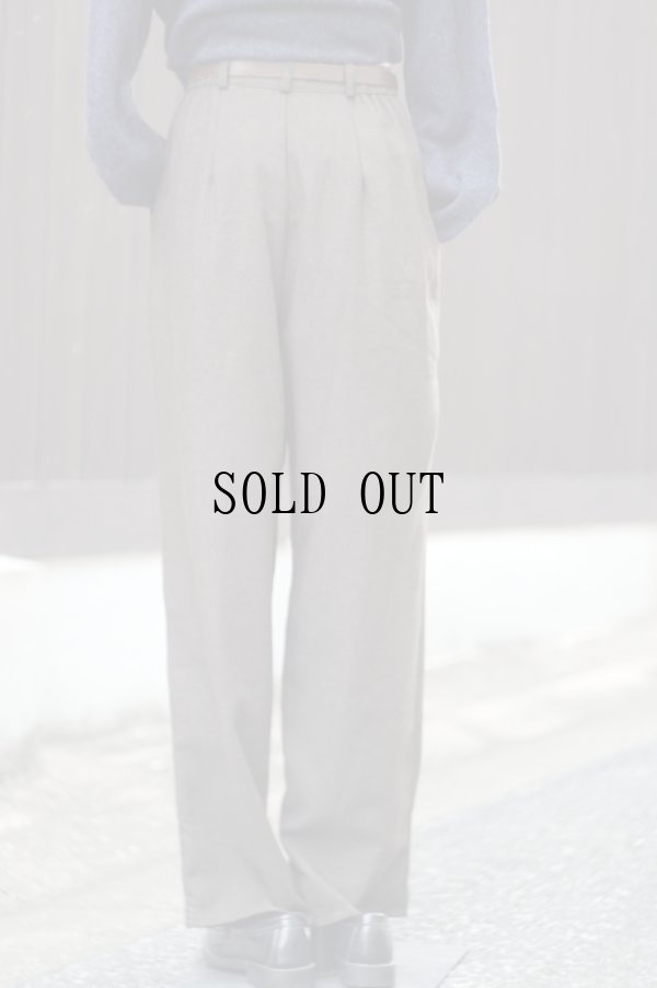 画像3: US製 無地 ブラウン  タックパンツ w67cm [19181]